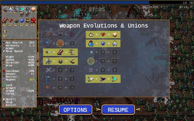 Vampire Survivors Weapon Evolution